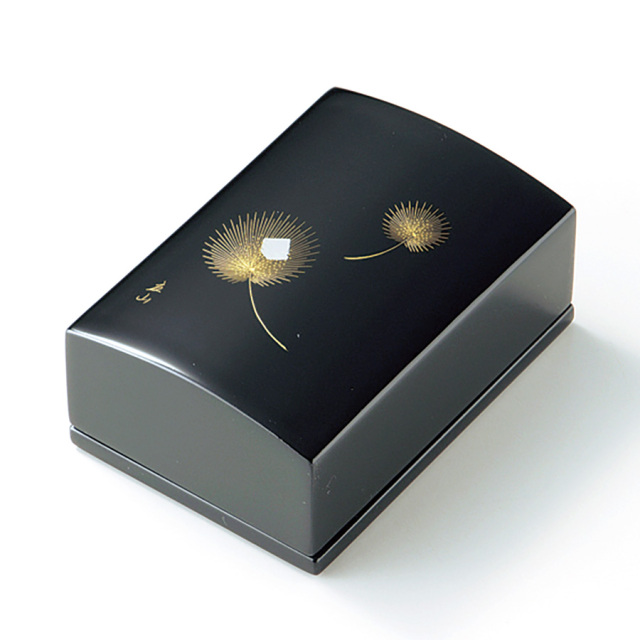 名刺箱 鶴 黒 漆塗り 名刺入れ・名刺ケース 12-12506 漆器の井助