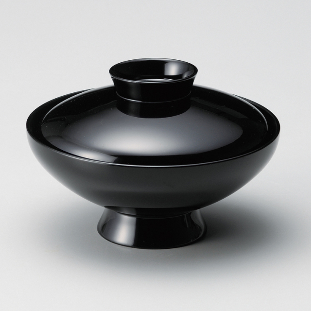 大正14年『漆器黒膳』10枚セット木箱入り打ち出の小槌柄1925年