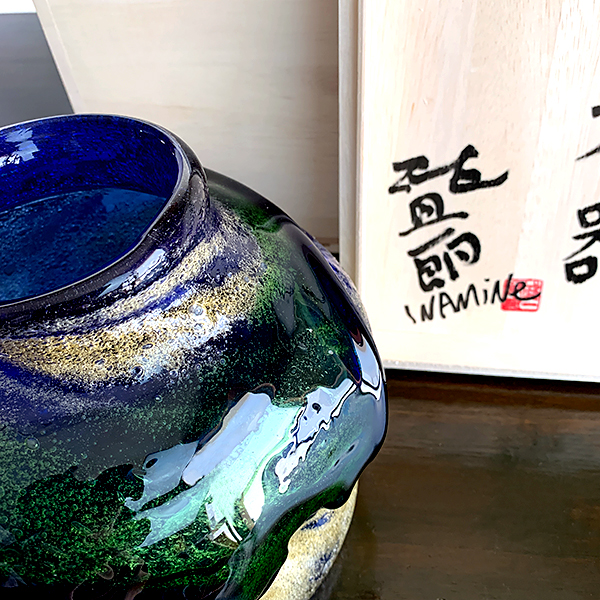 た60○豪華❗️高63cmツイスト 琉球ガラス花瓶 た60○豪華❗️高63cm