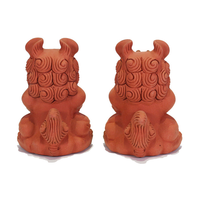 素焼きシーサー 置物 玄関 沖縄 シーサー 土産 新築祝い 開店祝い 記念