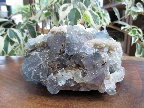 フローライト バライト R70 共生 鉱物 標本 原石 ブルーフローライト