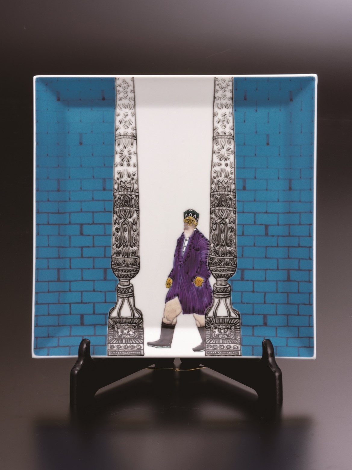 未使用 九谷焼 九谷色絵 武腰一憲 『巧雀』 ぐい吞み 盃 未使用