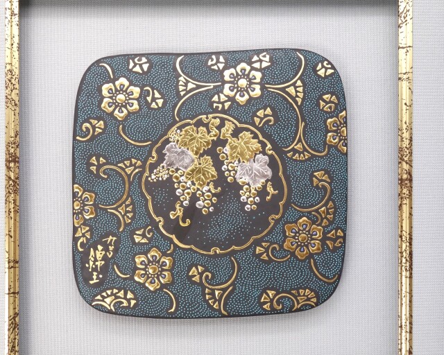 宝寿窯 秀水園 陶板額 有田焼 高級品 格安 宝寿窯 秀水園