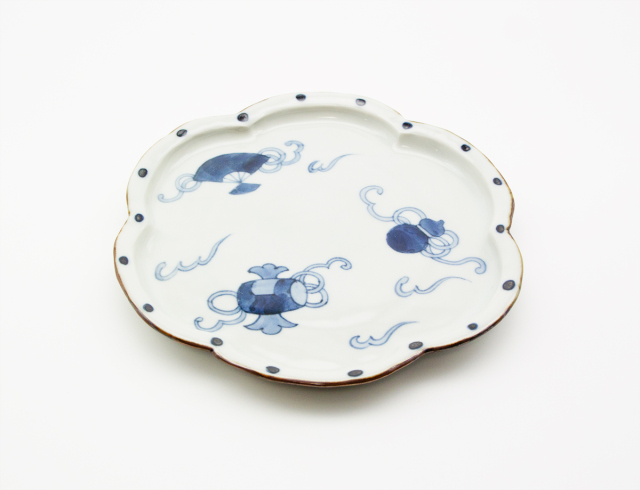 中国 青花 鳥花文 大皿 飾皿 C 3542C 中国 青花 鳥花文 大皿 飾皿 C 3542C