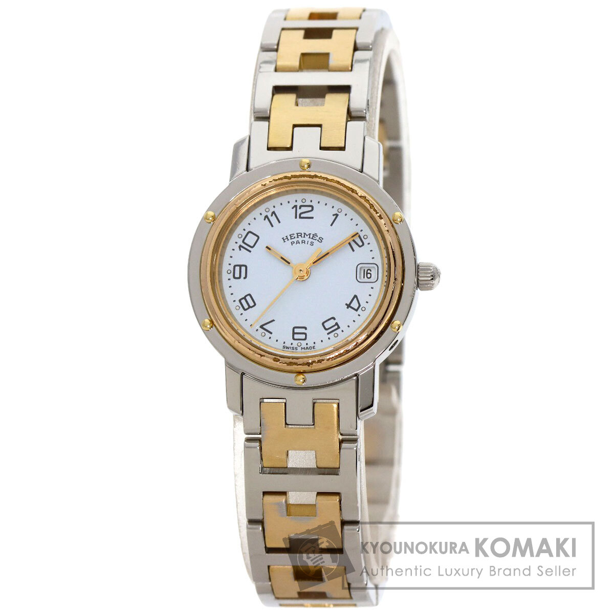 HERMES エルメス クリッパー 旧タイプ 腕時計 ステンレススチール