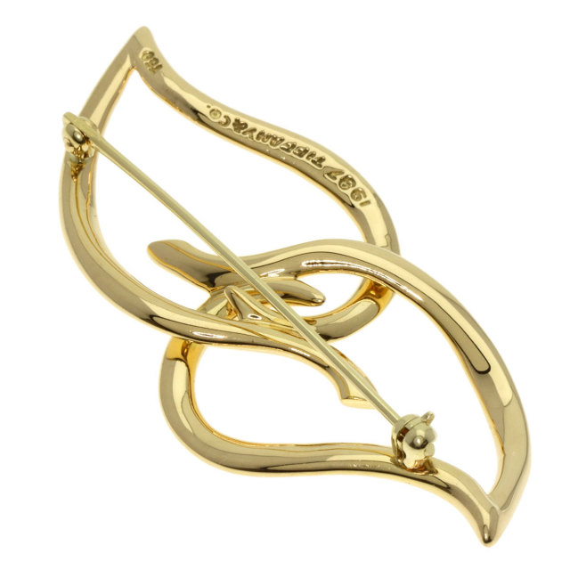 箱・保存袋付き ティファニー ダブルリーフ ブローチ TIFFANY&Co