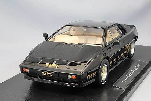 KKスケール 1/18 ロータス エスプリ ターボ 1981 ブラック/ゴールド