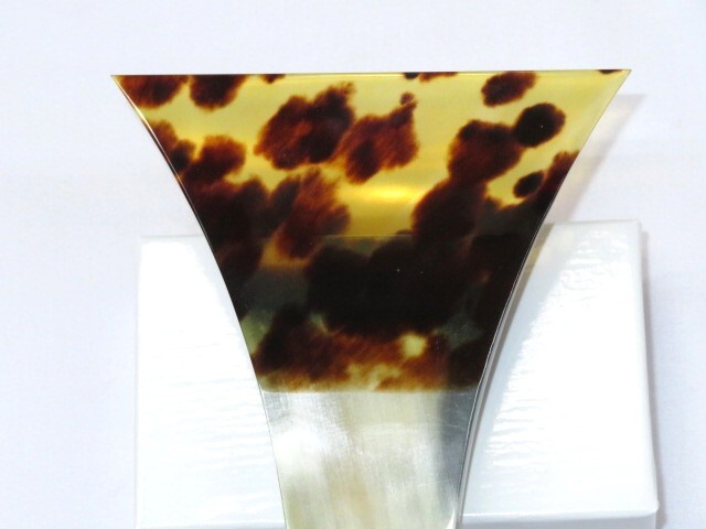 美品】津軽三味線 撥 極上 鼈甲 一枚甲 海宝堂製 才尻鼈甲装飾 べっ甲