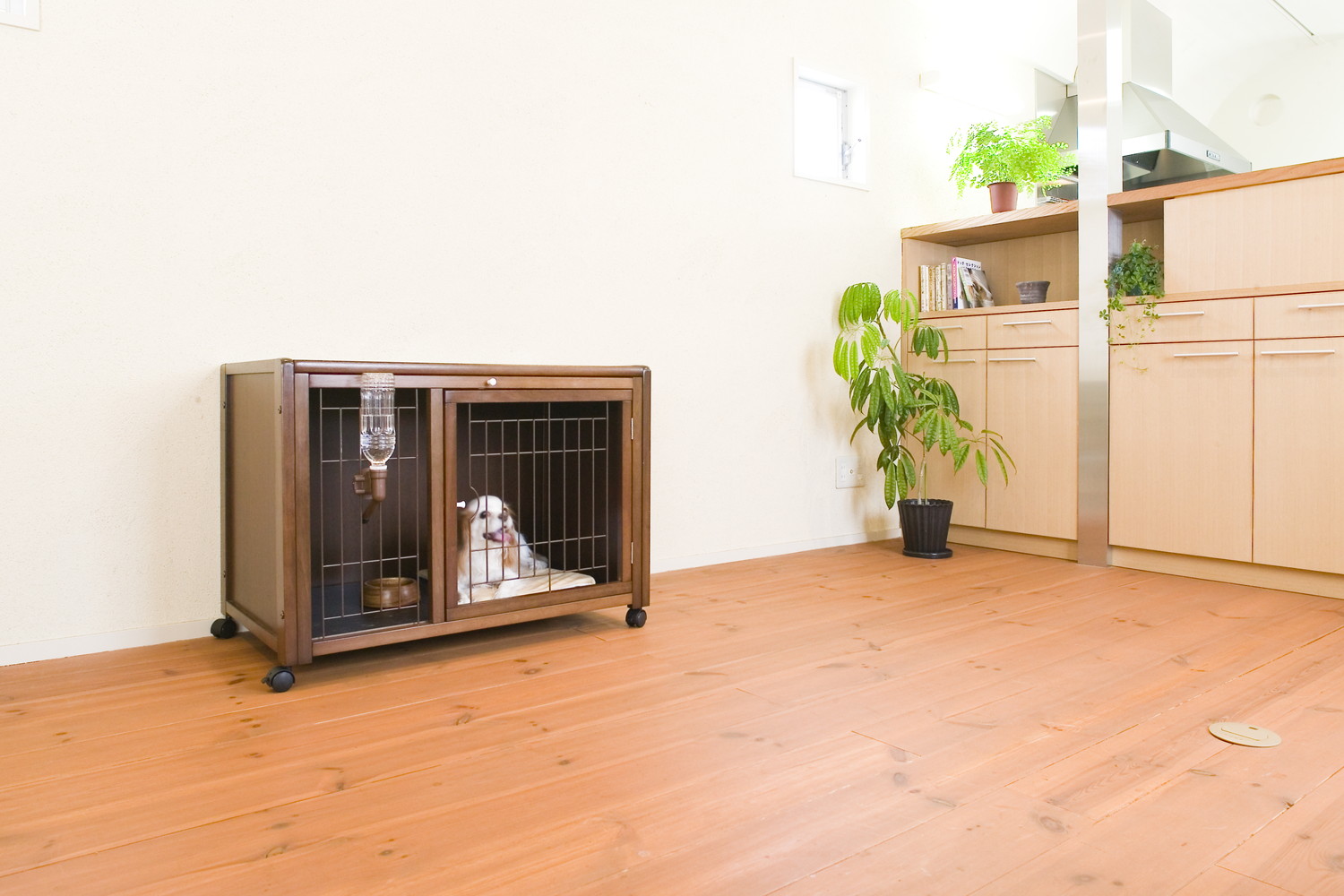 ペットケージ ハウス AS88] 小型犬用 スライド屋根付き キャスター付き