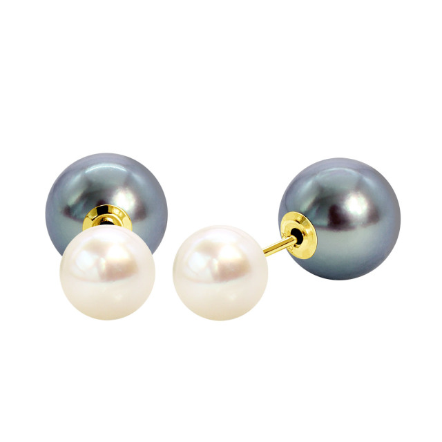 ピアス レディース アコヤ真珠 5.5-7.8mm 計 4珠 バックキャッチ 鑑別