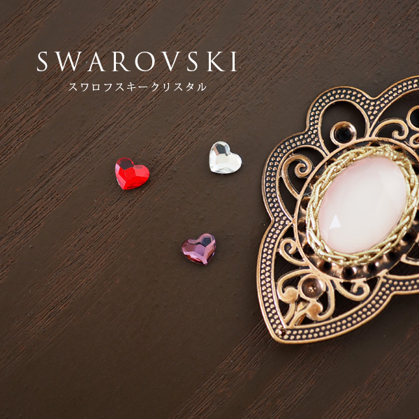 SWAROVSKI Nice スタッドピアス フェザー ローズゴールド 美品新品