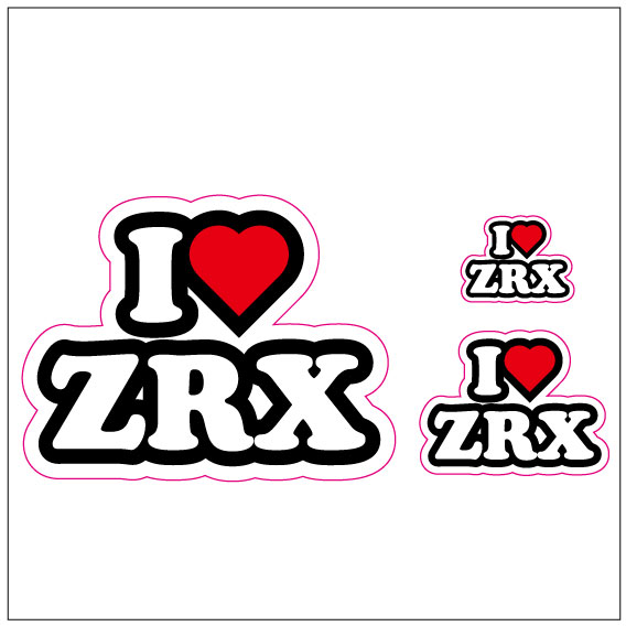I LOVE ZRX ステッカー