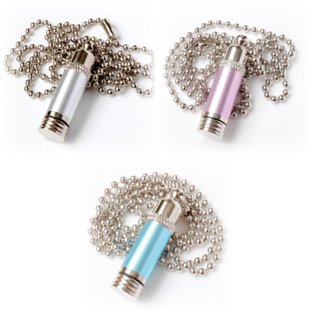 ペット仏具 遺骨カプセル メタリックミニ ペンダント ネックレス