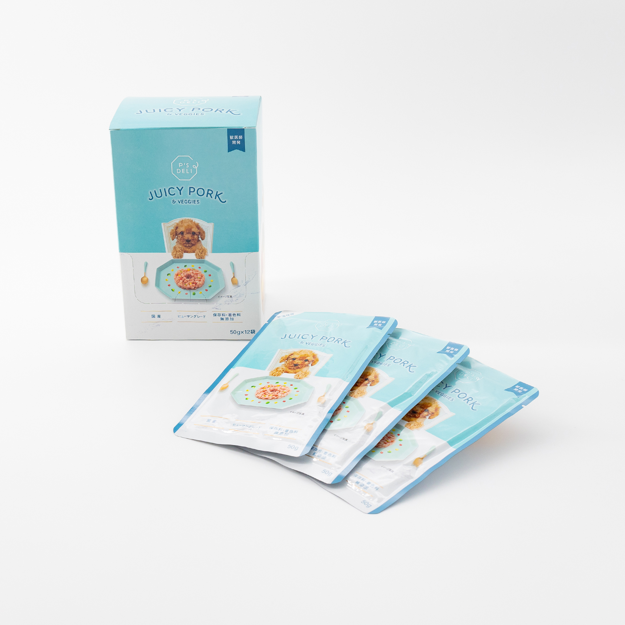 P's DELI オリジナルウェットフード ジューシーポーク味 12袋セット