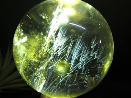 虹入り レインボー シトリン 黄水晶 丸玉 スフィア 57mm 虹色に輝く