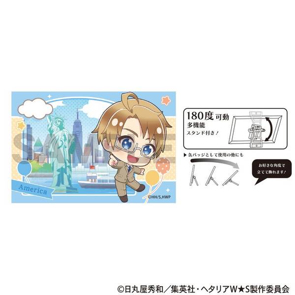 ヘタリア アート缶 プレートコレクション 缶バッジ【アメリカ】 15