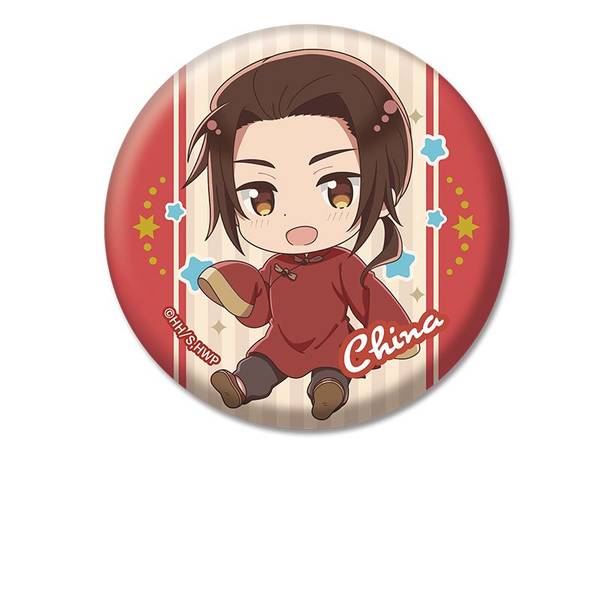 ◇ ヘタリア 中国 ガルアト ビッグ 缶バッジ ガールズアトラクション