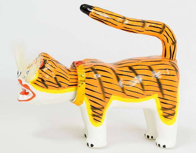 張り子の虎 5号 ｜香川県伝統的工芸品｜木のおもちゃ ポプリの森