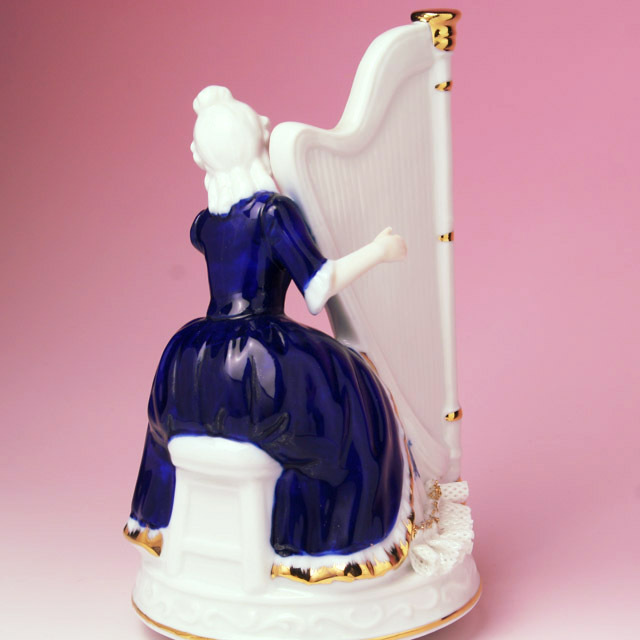 ハープの乙女 レース人形オルゴール 音楽雑貨・アクセサリー専門店