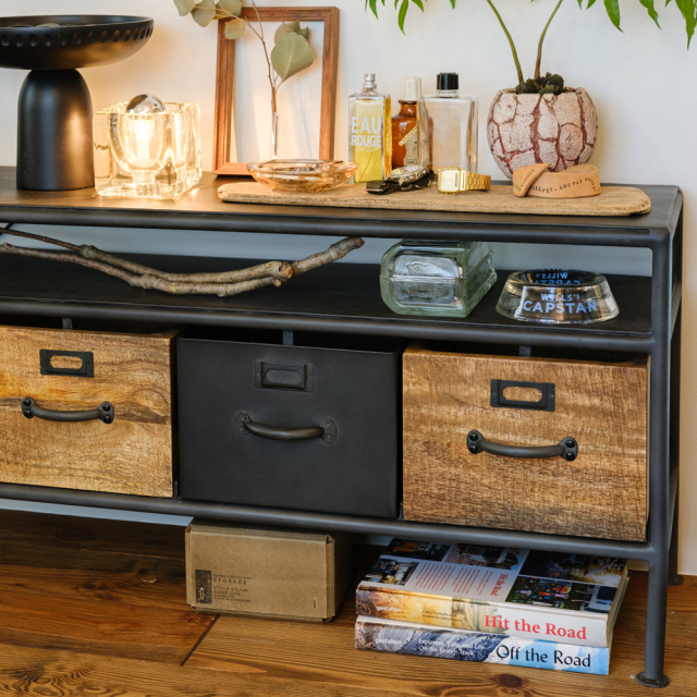 IRON WOODEN TV BOARD