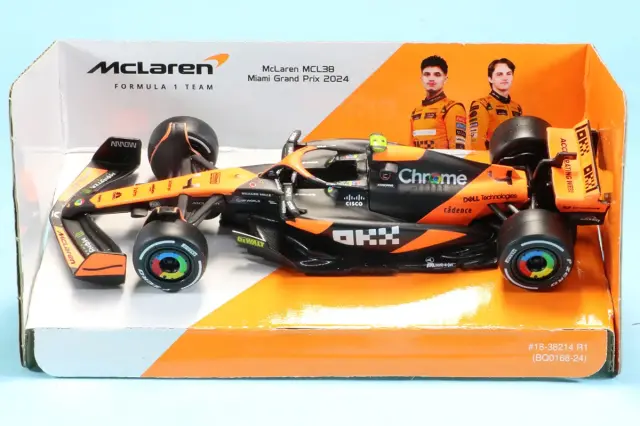 まるく1/18 マクラーレン MCL38 マイアミGP 初優勝 L.ノリス まるく1