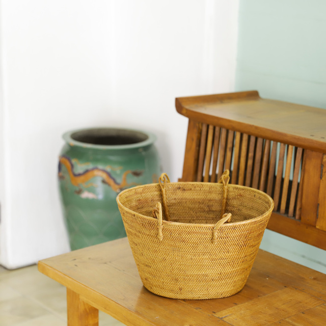 レトロ買物籠 Lサイズ (PNC147) Rosily(ロージリー) バリ島 アタ