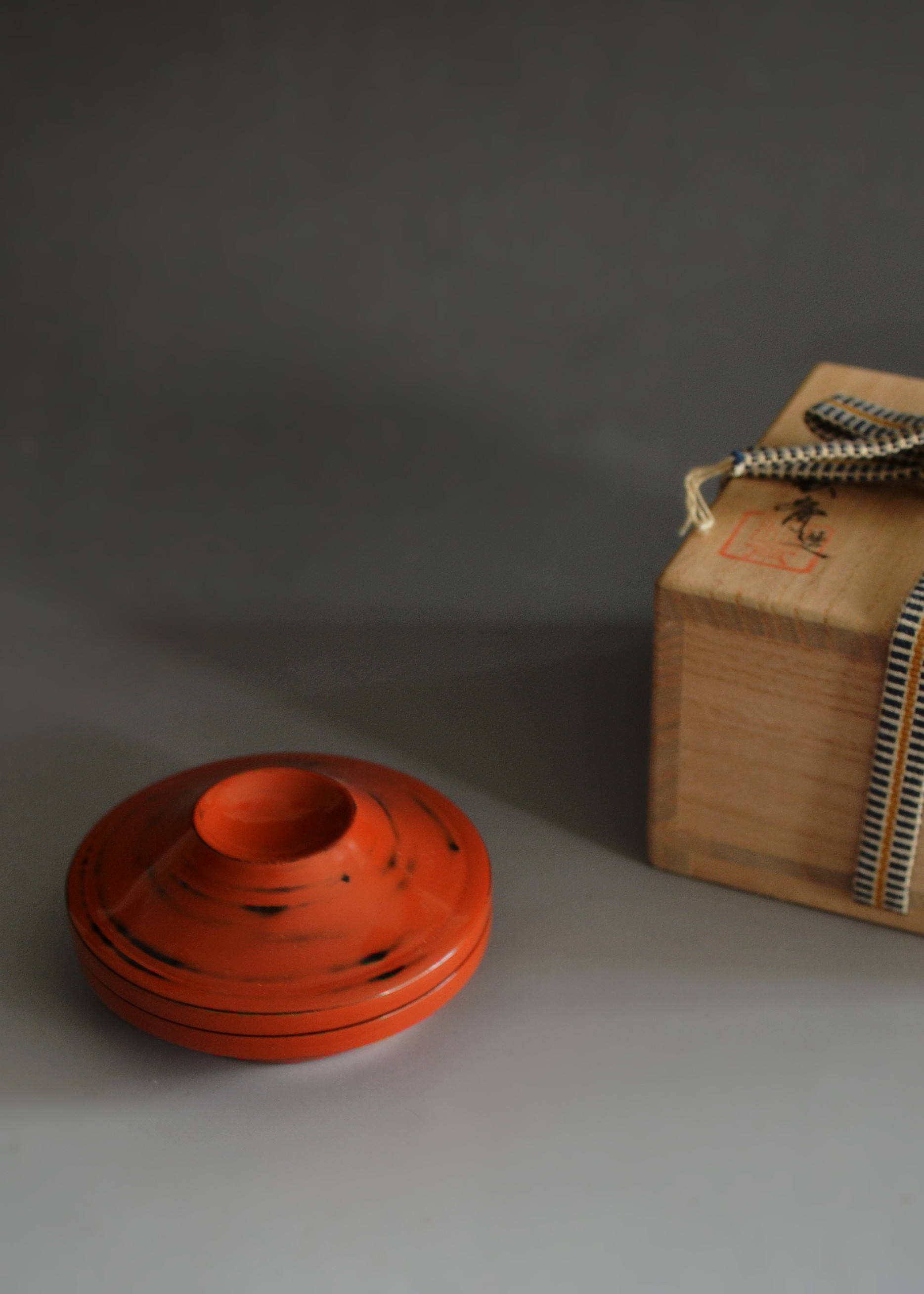 輪島塗 根来香合 東秋斎作 茶道具 茶道