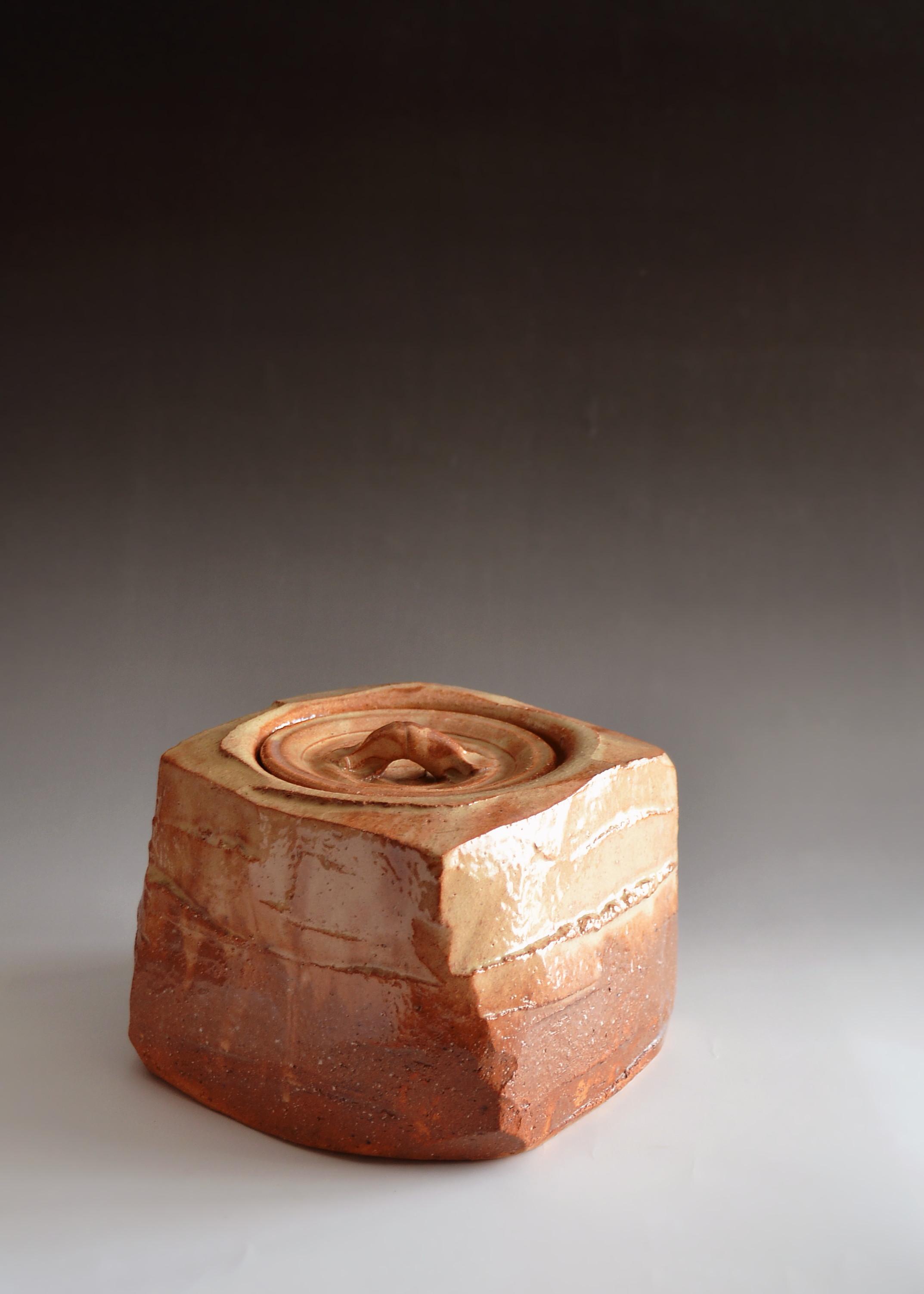 萩焼水指 宇田川聖谷作 茶道具 Antique Sam's Collection