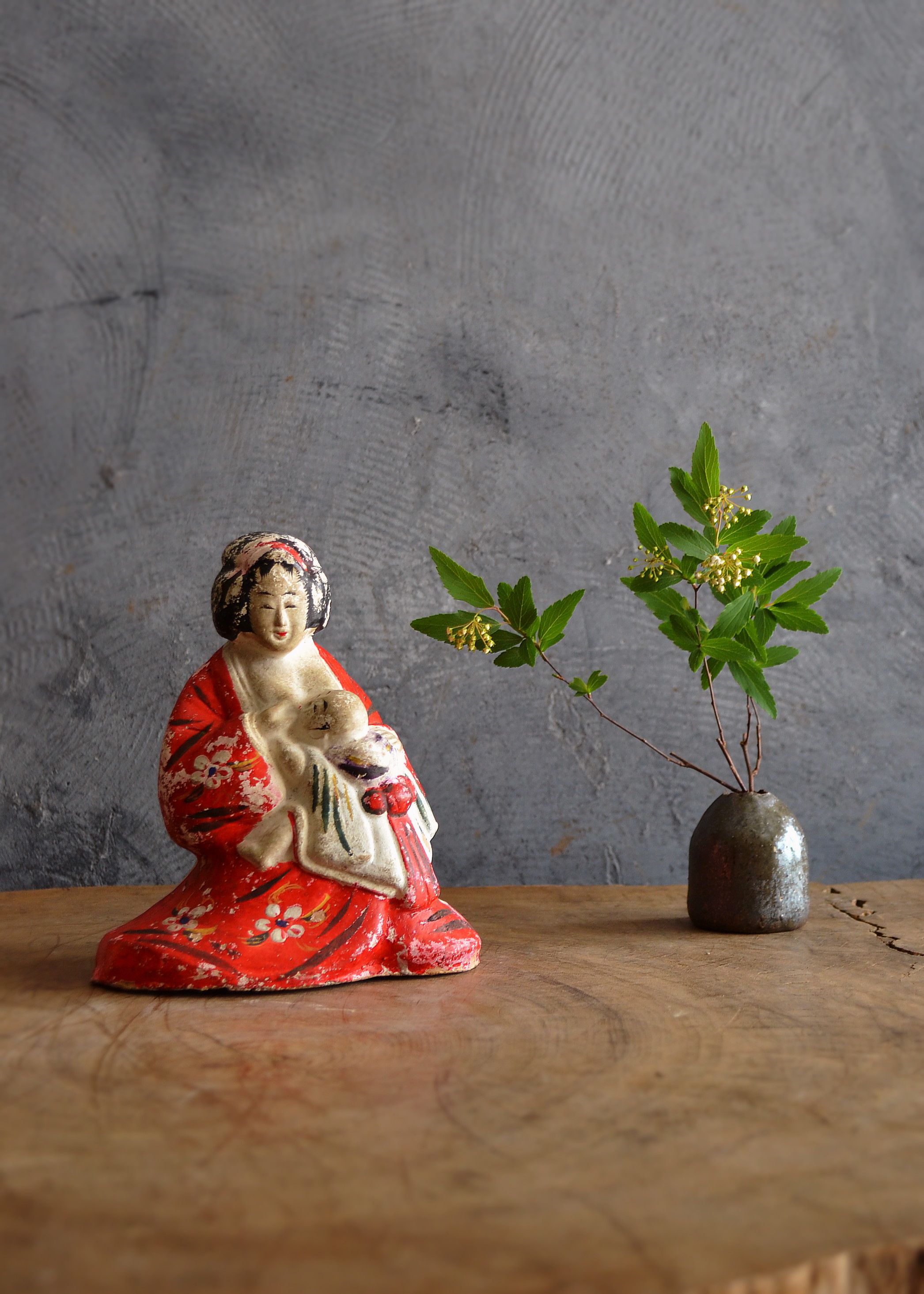 郷土人形 土人形 母子人形 民藝 郷土玩具 花巻土人形 Antique Sam's