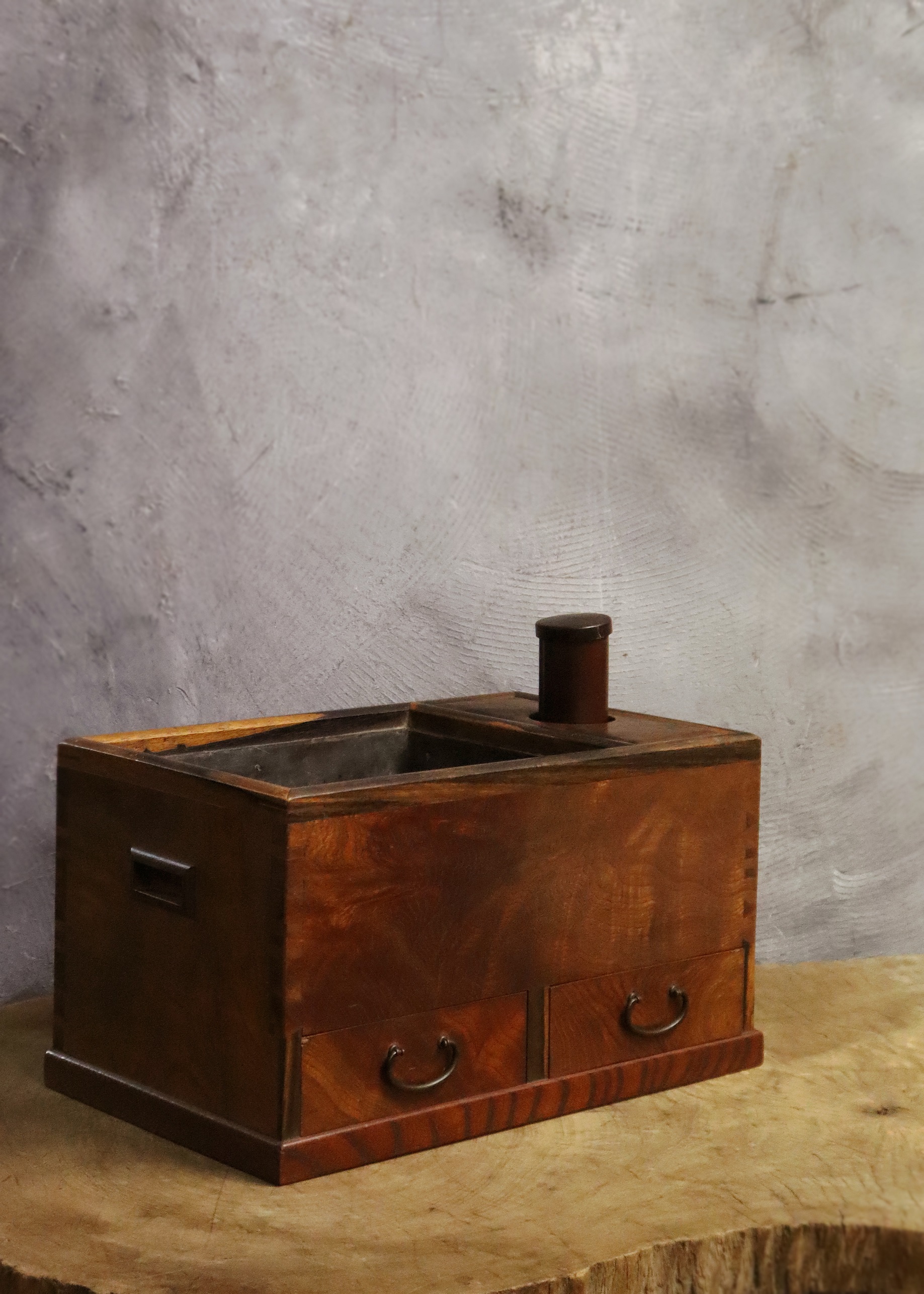 手炉□古銅製 手あぶり 手火鉢 火器 香炉 鳥 柳 透かし 馬 手持ち