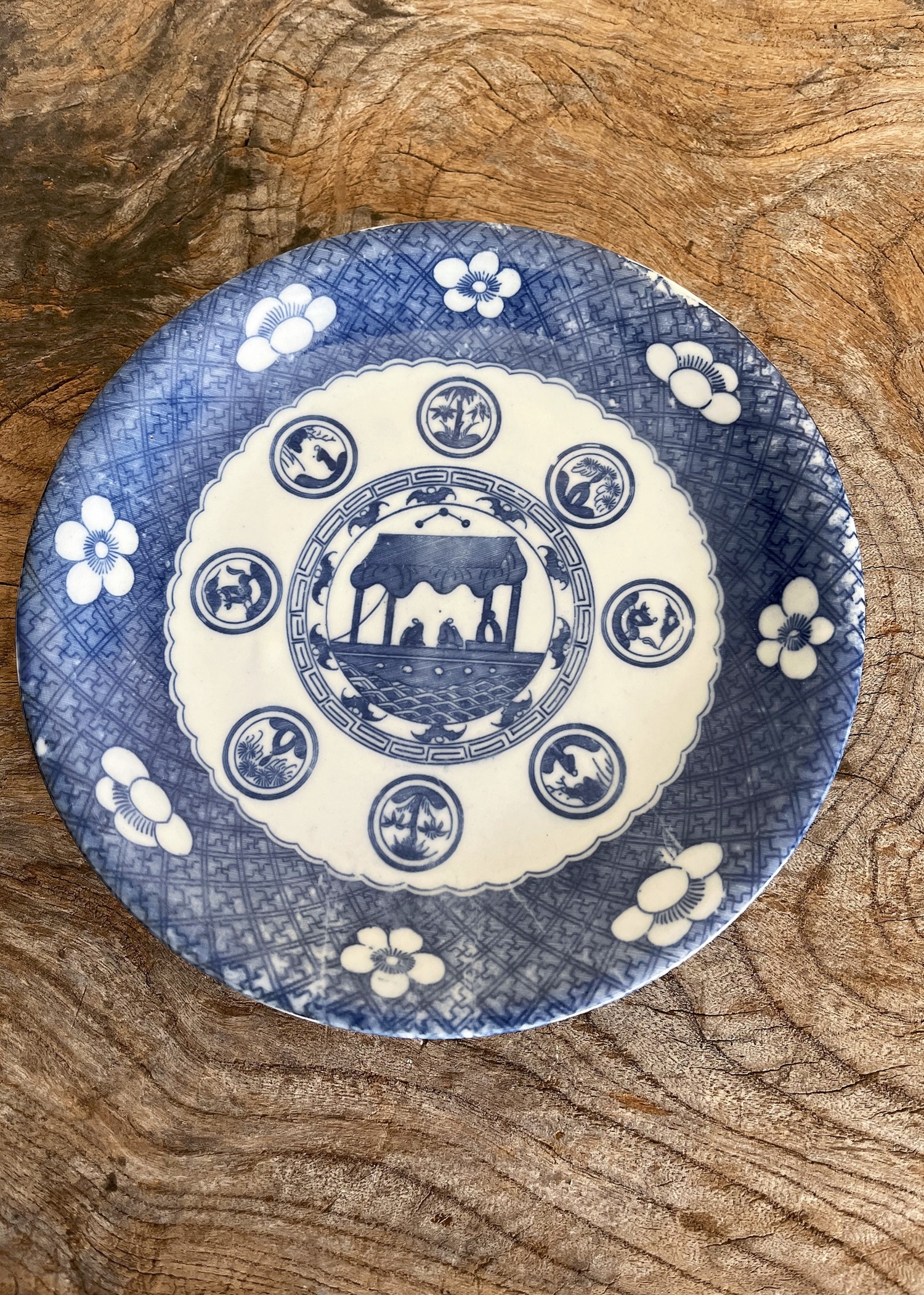 879『織部 雷神 皿』 /骨董品 古美術 古玩 アンティーク 【公式通販】