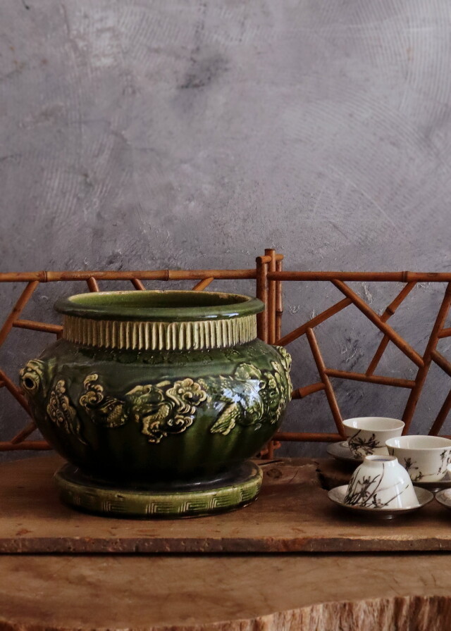 古いくり抜き火鉢 幅約66cm 古道具 囲炉裏 古民具 天然木 大型火鉢 古