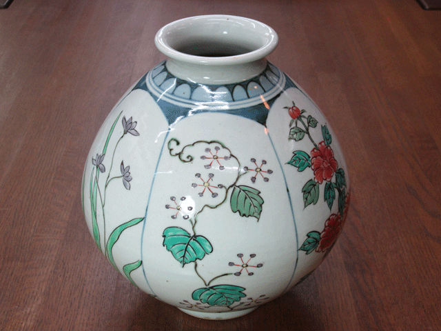 特別出品価格❗佐藤走波作品染錦花蝶文小壺