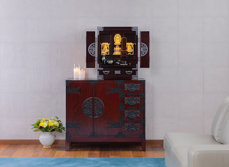 仙台箪笥 三尺キャビネット KC-323 拭き漆塗り｜和モダン・リビング