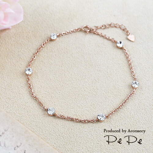 2WAY】ブレスレット アンクレット シルバー925 ピンクゴールド