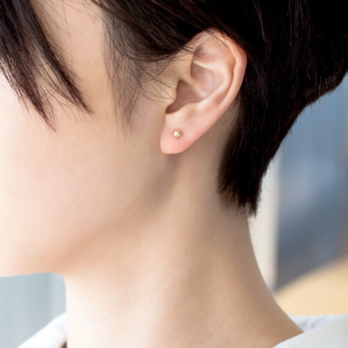 ピアスの穴が不安定な方にオススメ】セカンドピアス K18イエロー