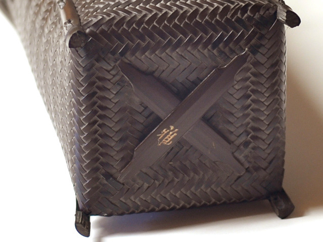 網代花籠 丸/インテリア/花入れ/華道具/花器/竹/国産/日本製 竹かご