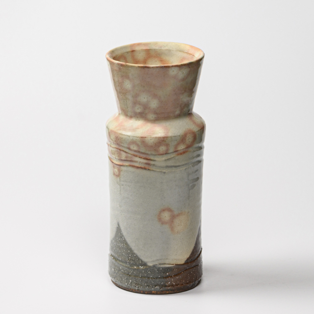 萩焼 十一世 坂高麗左衛門 作 砧 花入れ 共箱 陶器 花器 花瓶 花生 美