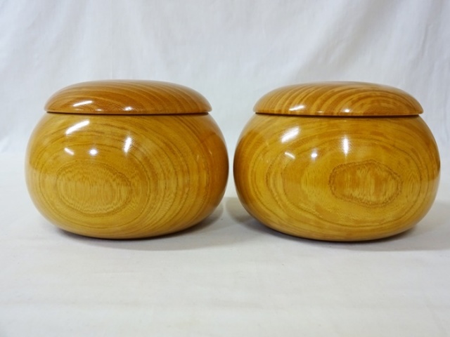 送料無料】碁笥 木製碁笥 欅(けやき) 特大