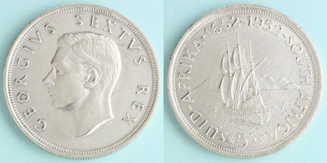 フィジー 1951年発行キングジョージ VI 5 シリング フィジー 1951年