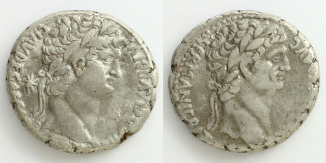 ローマ帝国 シリア属州 テトラドラクマ銀貨 ネロ帝/神君クラウディウス