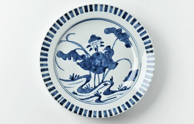 北野敏一（犀ノ音窯） 蓮池小鳥図大皿 ｜ 暮らしのうつわ花田 和食器 通販