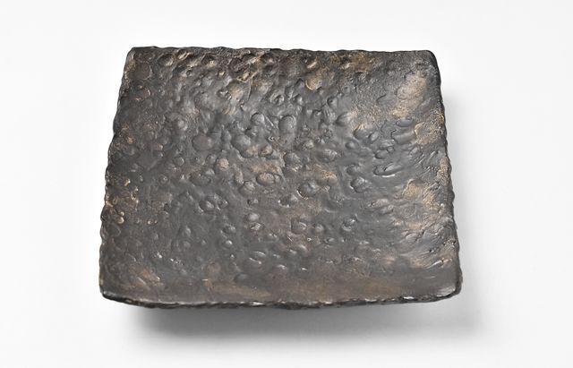 信楽焼 鈴木厳 中鉢 中皿 5客 灰釉 紫釉 和食器 作家物 厳 在銘 信楽焼