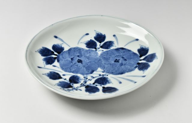 岩永浩 楕円皿牡丹 ｜ 暮らしのうつわ花田 和食器 通販