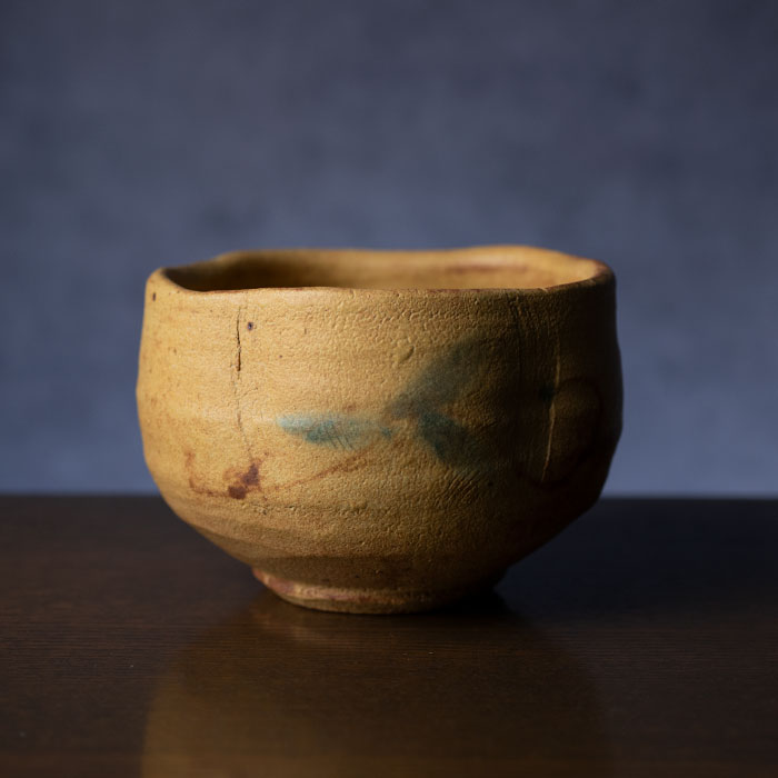 共箱付】柚子手黄瀬戸茶碗(YS-251) 作家「瀬津義雄」