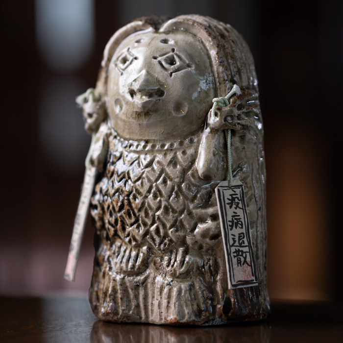 最上作☆新学【師＆父：新歓嗣】☆伊賀鎬茶碗☆ビードロ☆共箱・共布