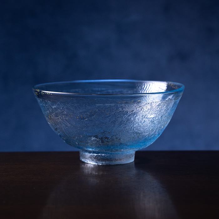 美品 ガラス 茶碗 抹茶椀 茶道具 工芸ガラス ガラスオブジェ 美品