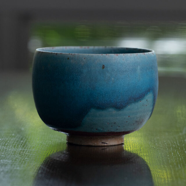 抹茶茶碗 |【共箱付】青茶碗 (SOY-579) 作家「山田想」