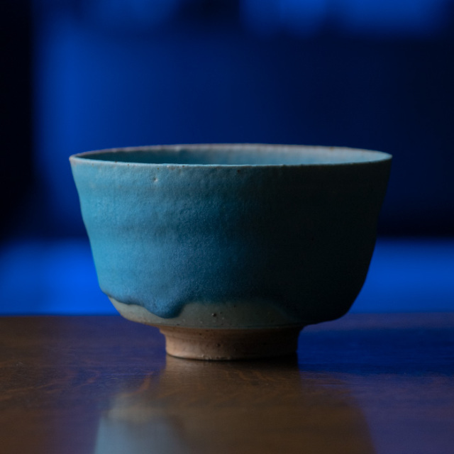 抹茶茶碗 |【共箱付】青茶碗 (SOY-203) 作家「山田想」