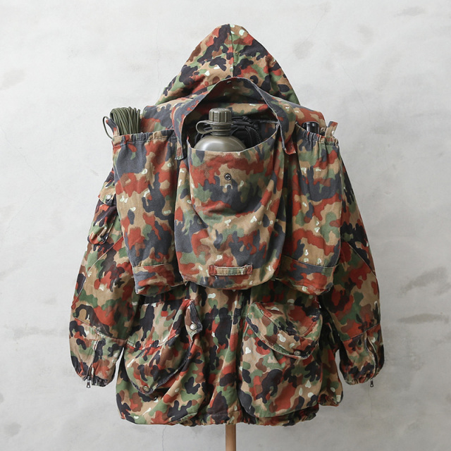 実物 スイス軍 ミリタリー ジャケット パンツ 上下セット サバゲー